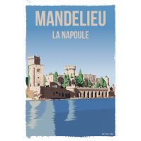 AF232- Lot de 5 Affiches Mandelieu La Napoule- 20x30cm